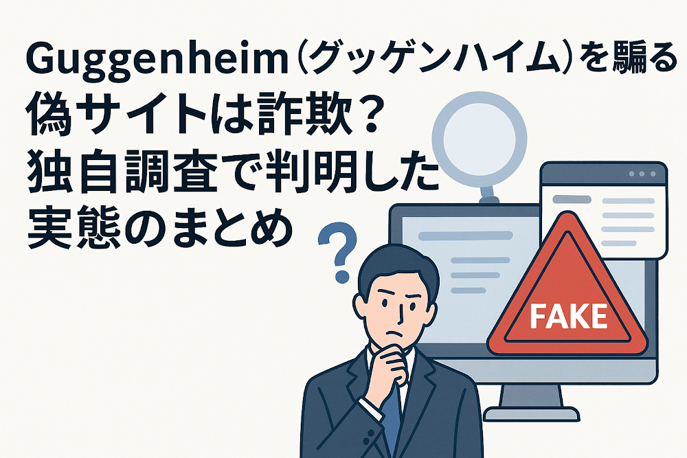 Guggenheim(グッゲンハイム)を騙る偽サイトは詐欺?独自調査で判明した実態のまとめ
