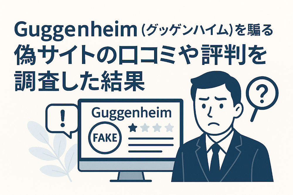 Guggenheim(グッゲンハイム)を騙る偽サイトの口コミや評判を調査した結果