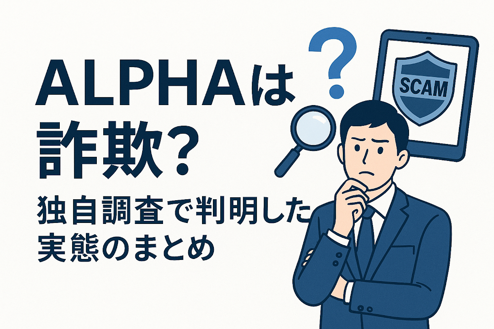 ALPHAは詐欺?独自調査で判明した実態のまとめ