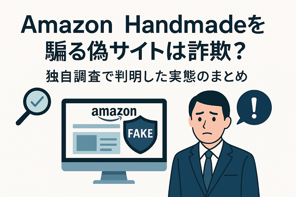 Amazon Handmadeを騙る偽サイトは詐欺？独自調査で判明した実態のまとめ