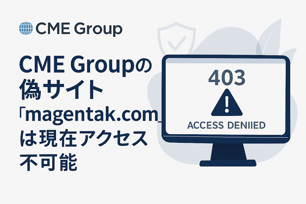 CME Groupの偽サイト「magentak.com」は現在アクセス不可能