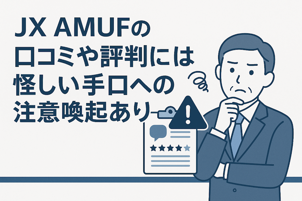 JX AMUFの口コミや評判には怪しい手口への注意喚起あり