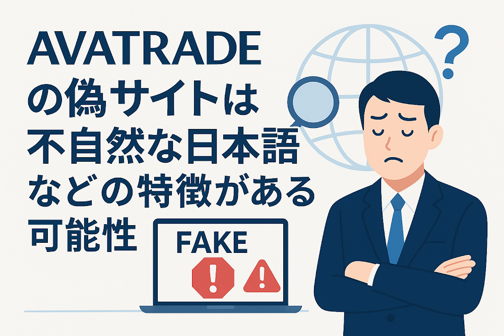AVATRADEの偽サイトは不自然な日本語などの特徴がある可能性