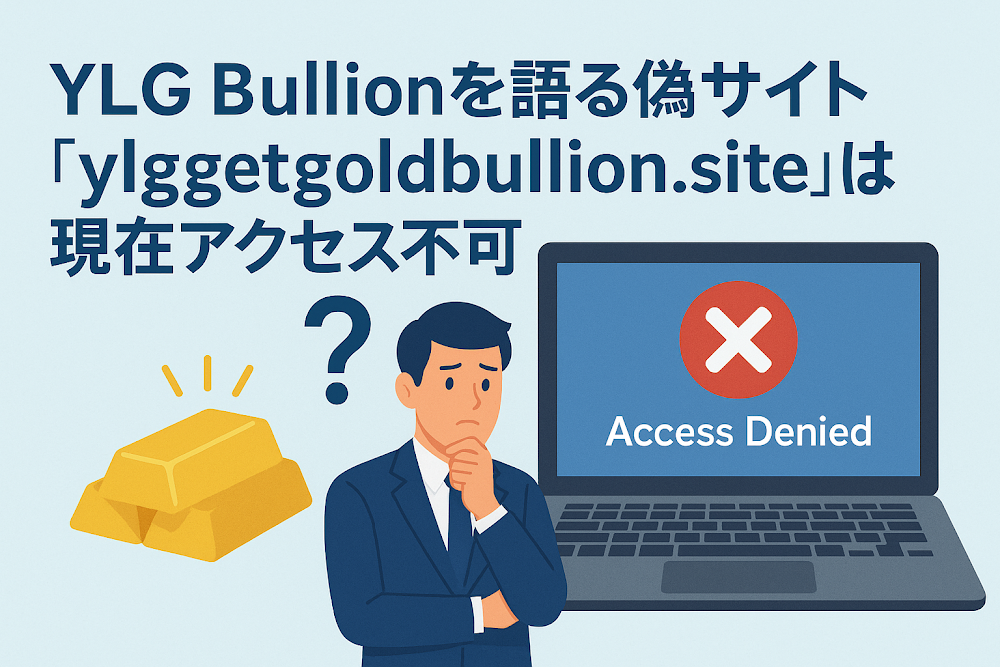YLG Bullionを騙る偽サイト「ylggetgoldbullion.site」は現在アクセス不可