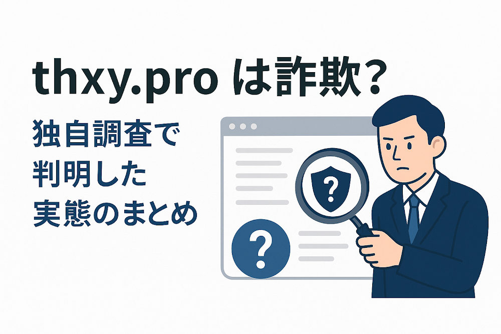 thxy.proは詐欺？独自調査で判明した実態のまとめ