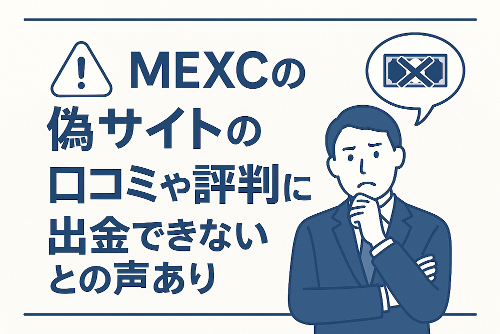 MEXCの偽サイトの口コミや評判には出金できないとの声あり