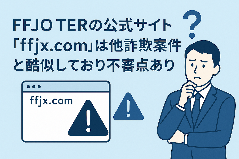 FFJO TERの公式サイト「ffjox.com」は他詐欺案件と酷似しており不審点あり