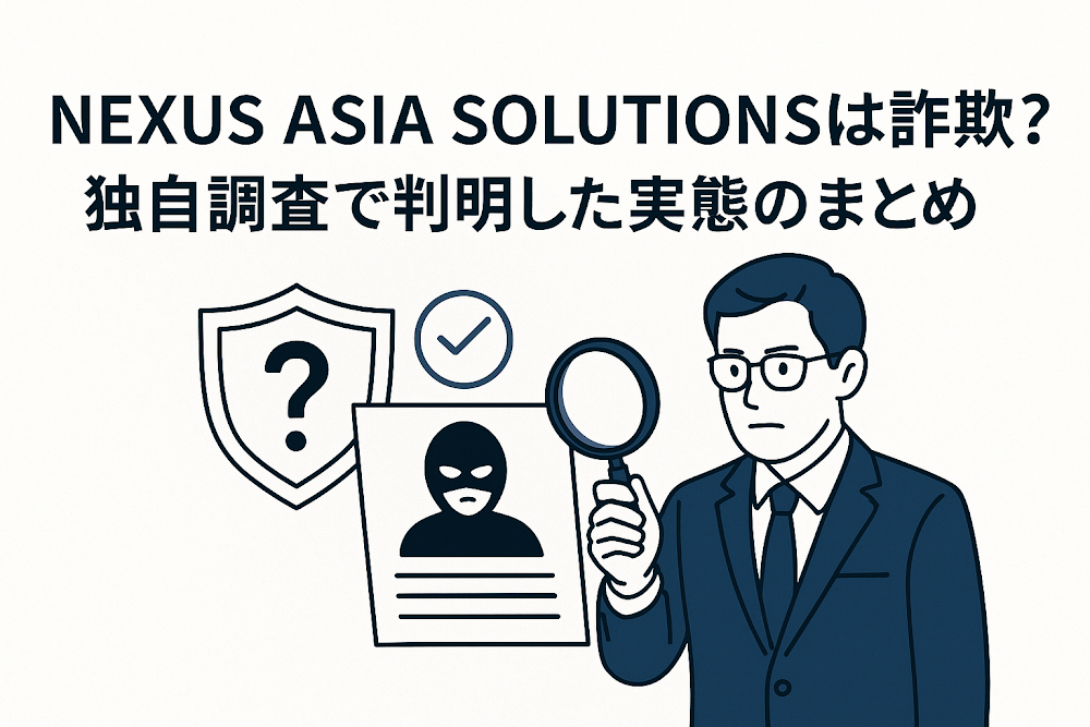 NEXUS ASIA SOLUTIONSは詐欺？独自調査で判明した実態のまとめ
