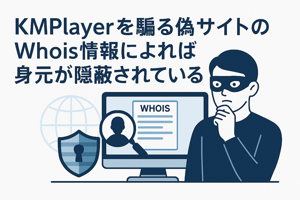 KMPlayerを騙る偽サイトのWhois情報によれば身元が隠蔽されている