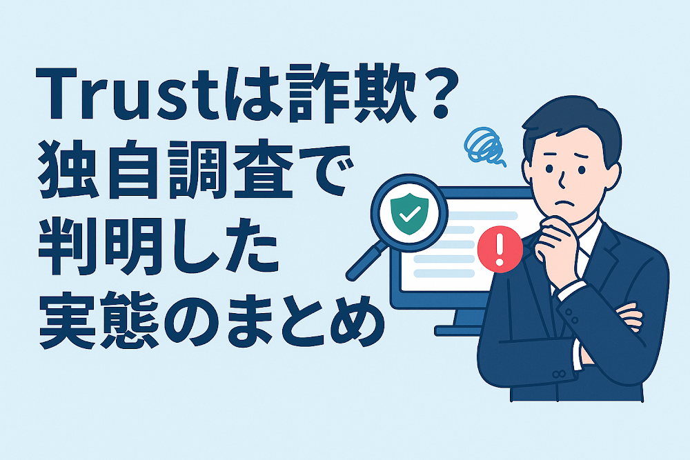 Trustは詐欺？独自調査で判明した実態のまとめ