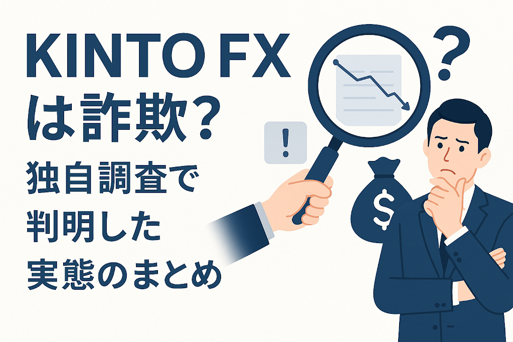 KINTO FXは詐欺？独自調査で判明した実態のまとめ
