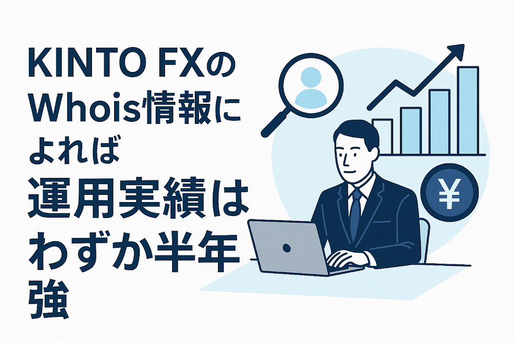 KINTO FXのWhois情報によれば運用実績はわずか半年強