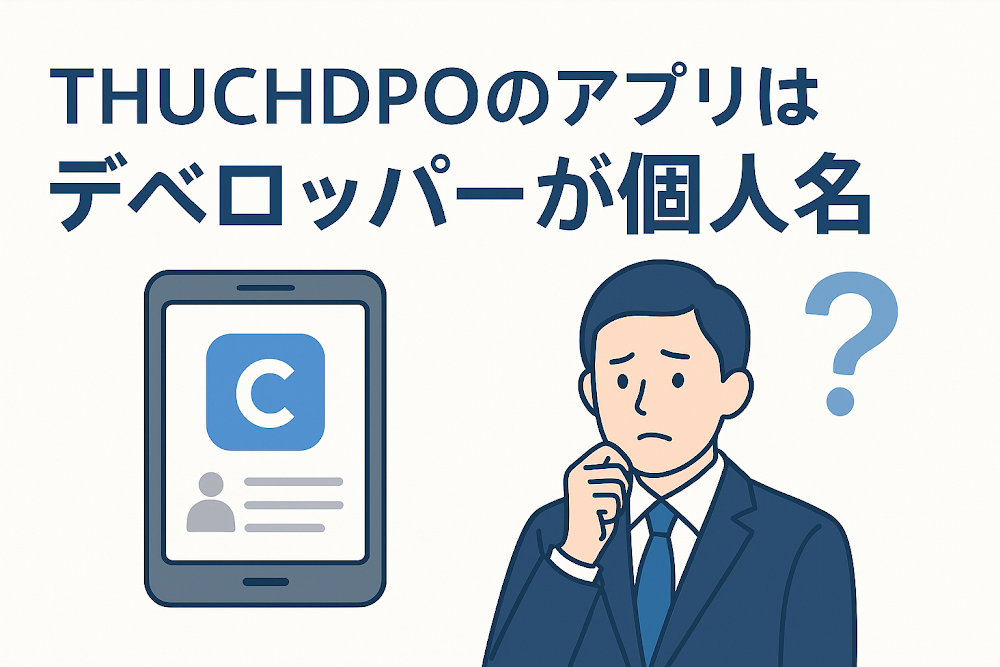 THUCHDPOのアプリはデベロッパーが個人名