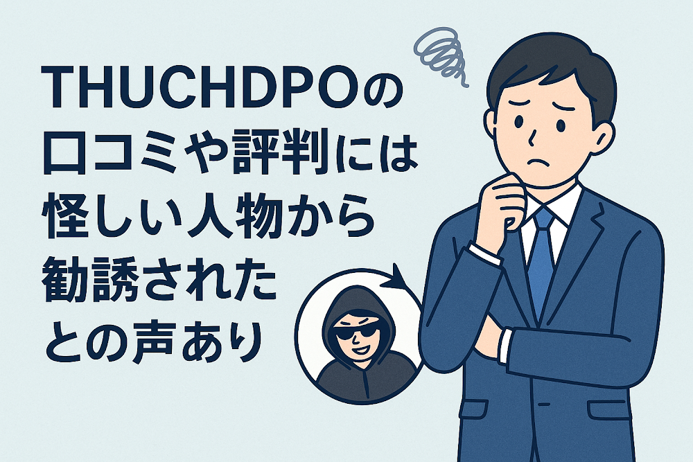 THUCHDPOの口コミや評判には怪しい人物から勧誘されたとの声あり