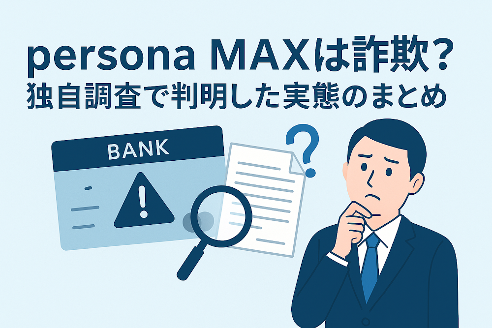 persona MAXは詐欺？独自調査で判明した実態のまとめ