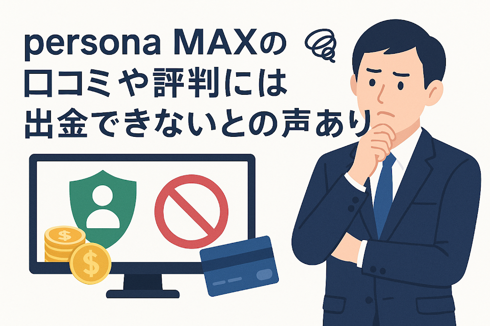 persona MAXの口コミや評判には出金できないとの声あり