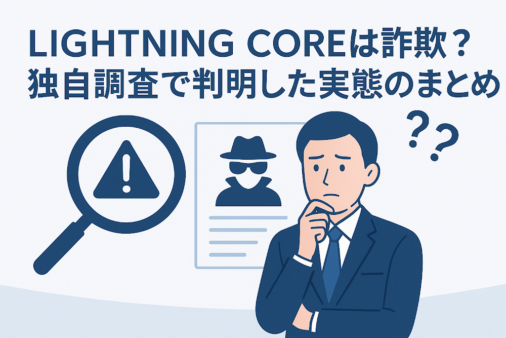 LIGHTNING COREは詐欺？独自調査で判明した実態のまとめ