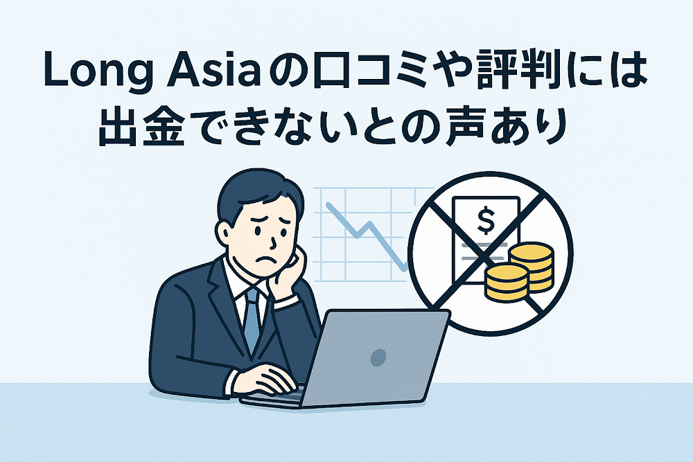 Long Asiaの口コミや評判には出金できないとの声あり