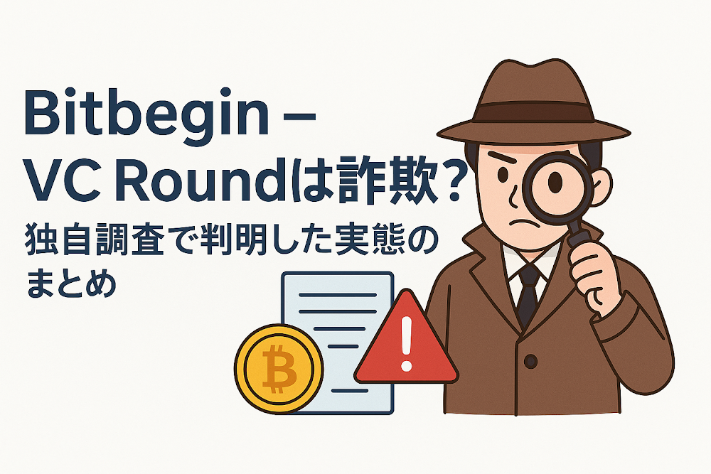 Bitbegin - VC Roundは詐欺?独自調査で判明した実態のまとめ