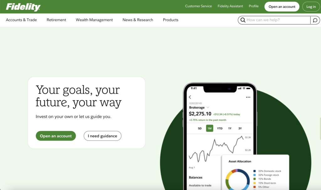 正規のFidelity Investments