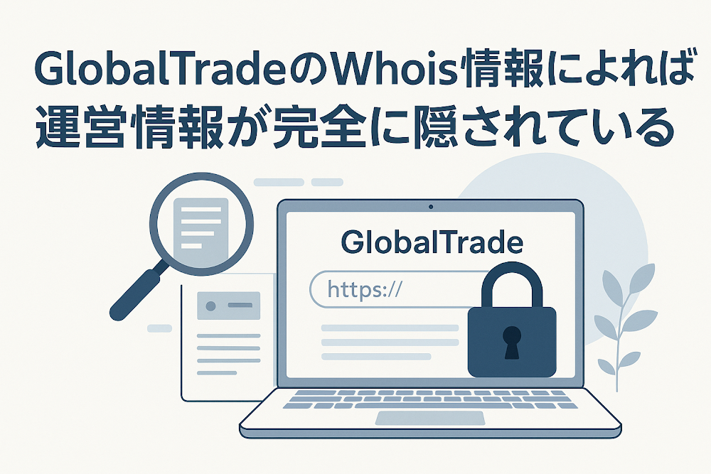 GlobalTradeのWhois情報によれば運営情報が完全に隠されている