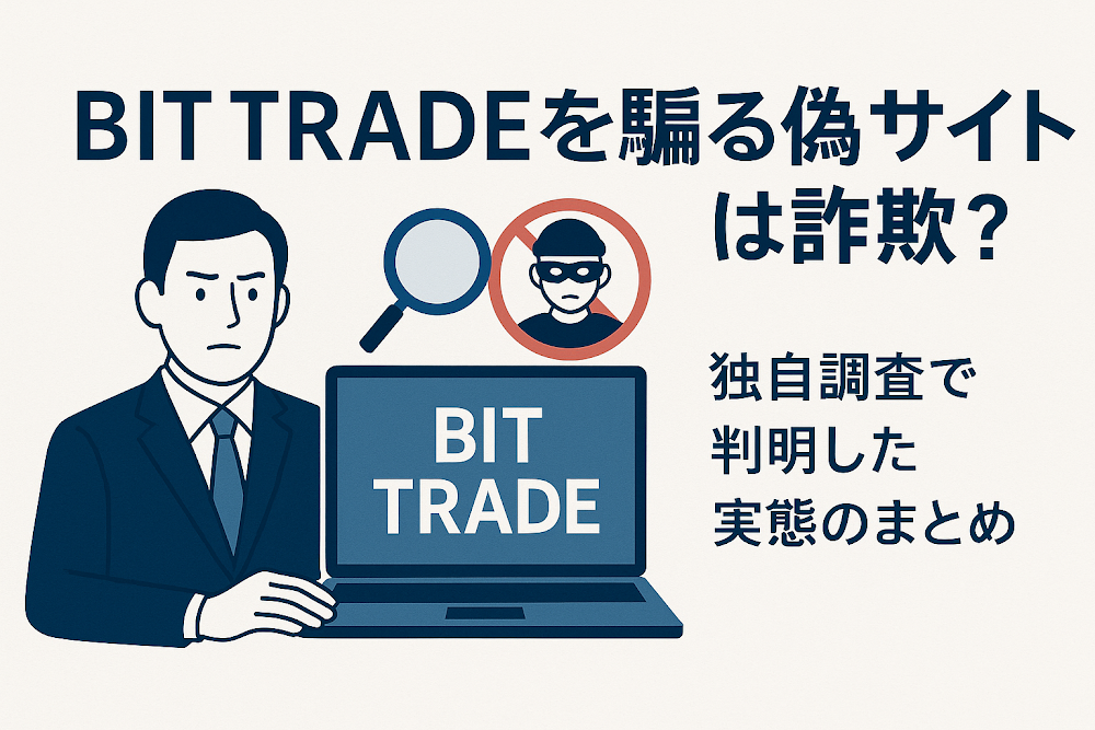 BIT TRADEを騙る偽サイトは詐欺?独自調査で判明した実態のまとめ
