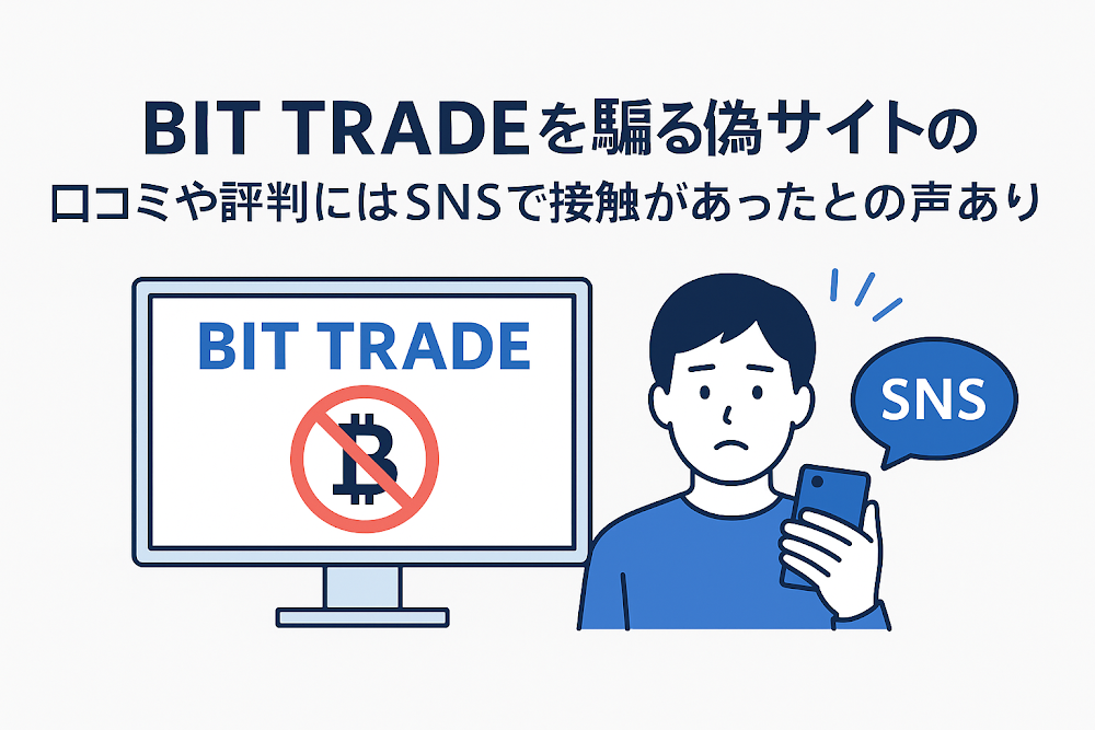 BIT TRADEを騙る偽サイトの口コミや評判にはSNSで接触があったとの声あり