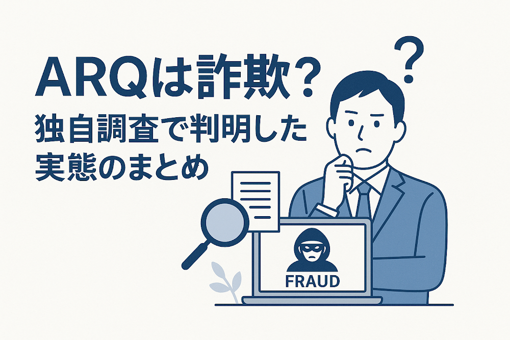 ARQは詐欺？独自調査で判明した実態のまとめ