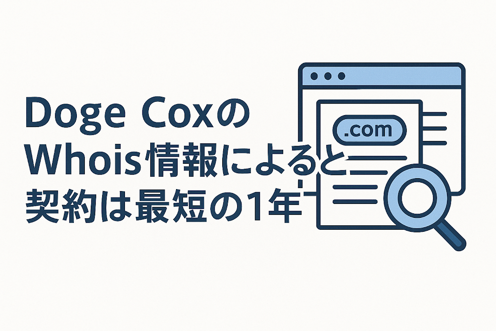 Doge CoxのWhois情報によると契約は最短の1年