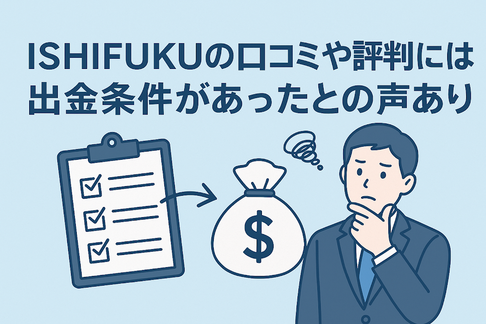 ISHIFUKUの口コミや評判には出金条件があったとの声あり