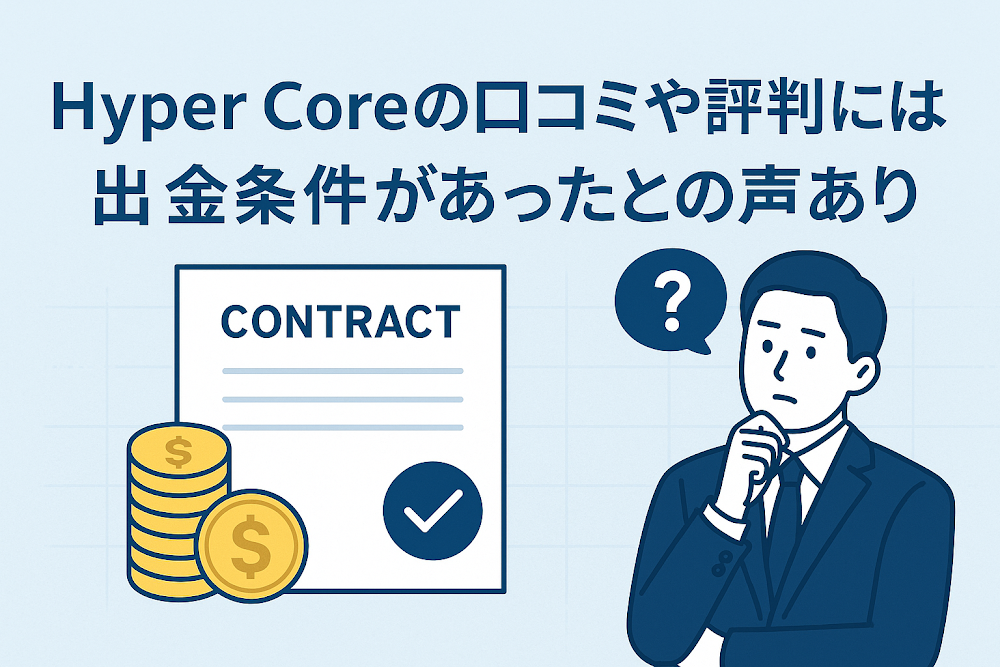 Hyper Coreの口コミや評判には出金条件があったとの声あり
