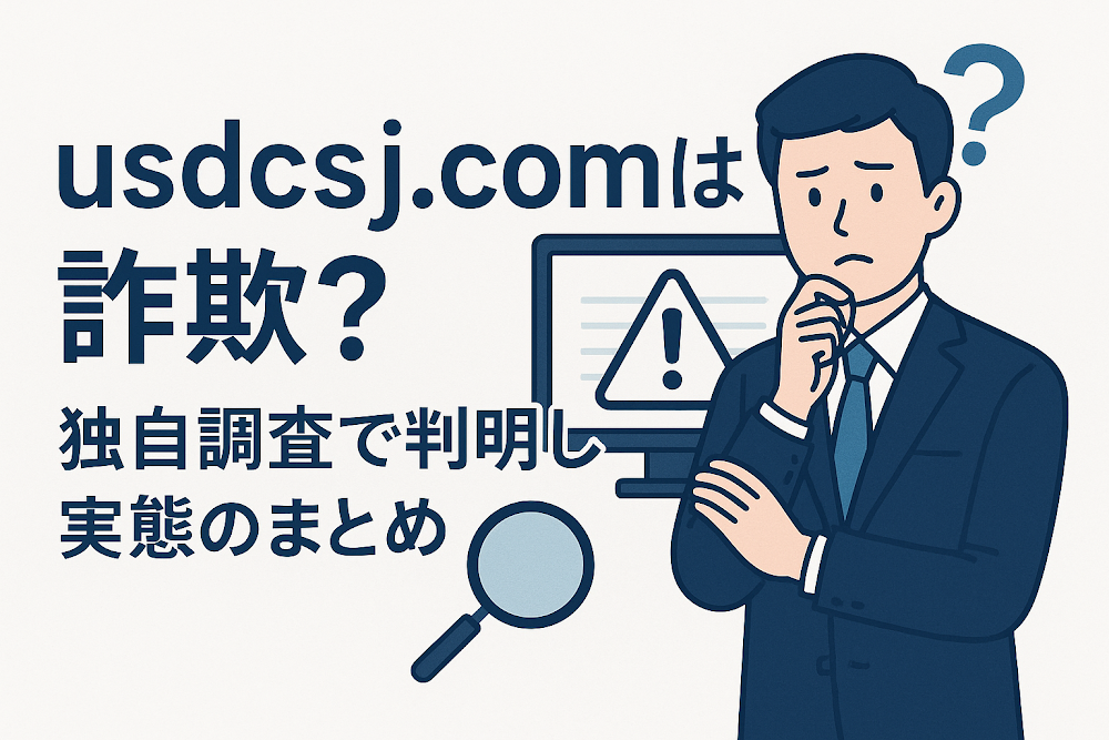 usdcsji.comは詐欺?独自調査で判明した実態のまとめ