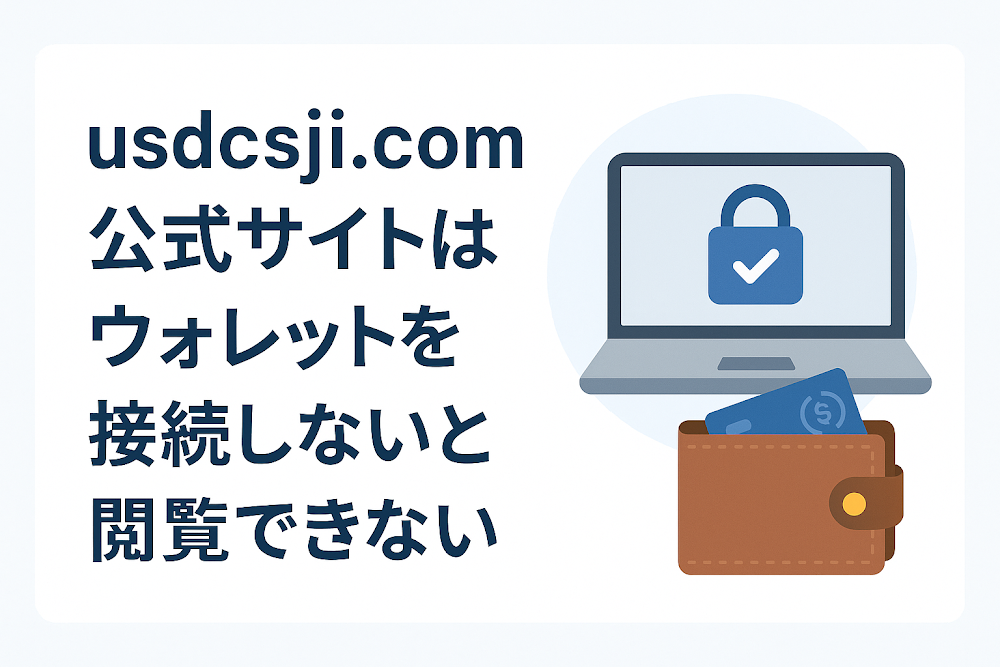 usdcsji.comの公式サイトはウォレットを接続しないと閲覧できない