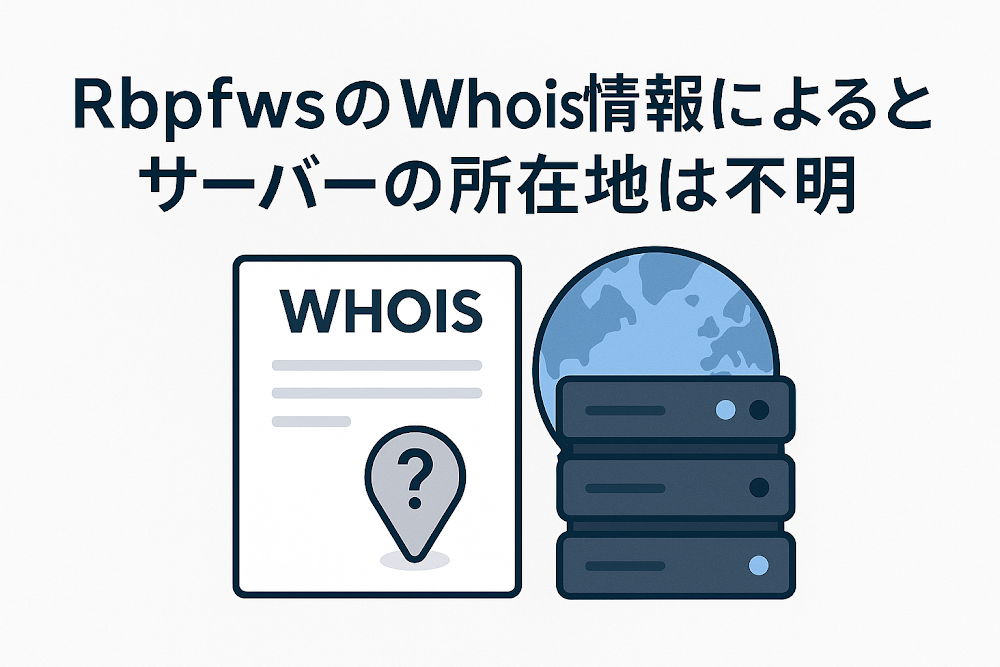 RbpfwsのWhois情報によるとサーバーの所在地は不明