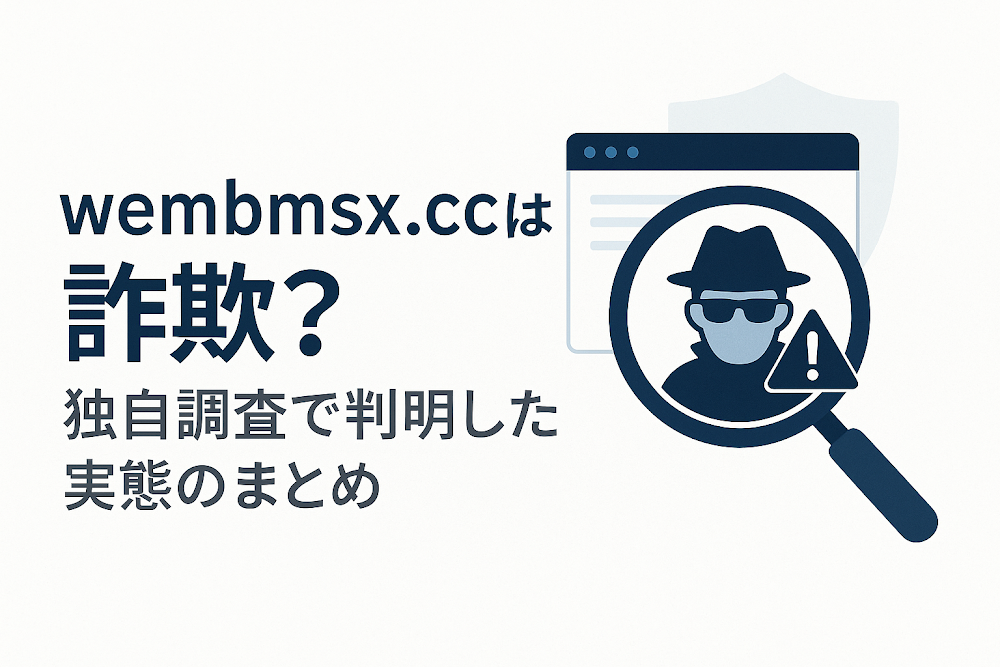 wembmsx.ccは詐欺?独自調査で判明した実態のまとめ