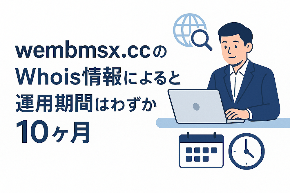 wembmsx.ccのWhois情報によると運用期間はわずか10ヶ月