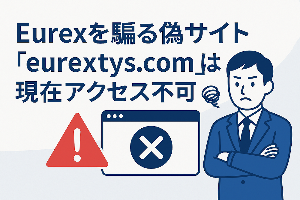 Eurexを騙る偽サイト「eurextys.com」は現在アクセス不可