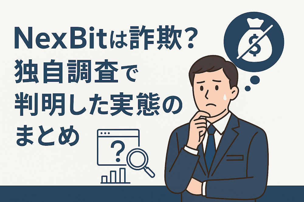 NexBitは詐欺？独自調査で判明した実態のまとめ