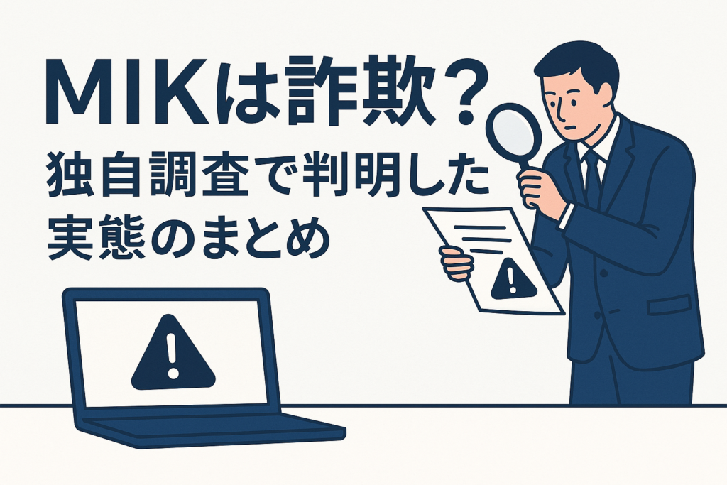 MIKは詐欺?独自調査で判明した実態のまとめ