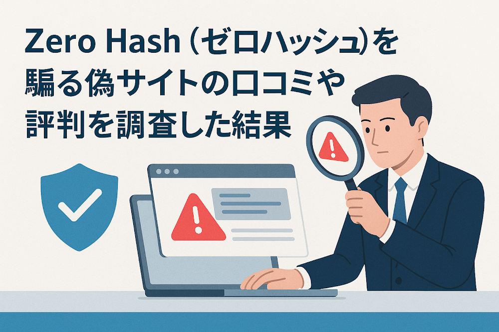 Zero Hash(ゼロハッシュ)を騙る偽サイトの口コミや評判を調査した結果