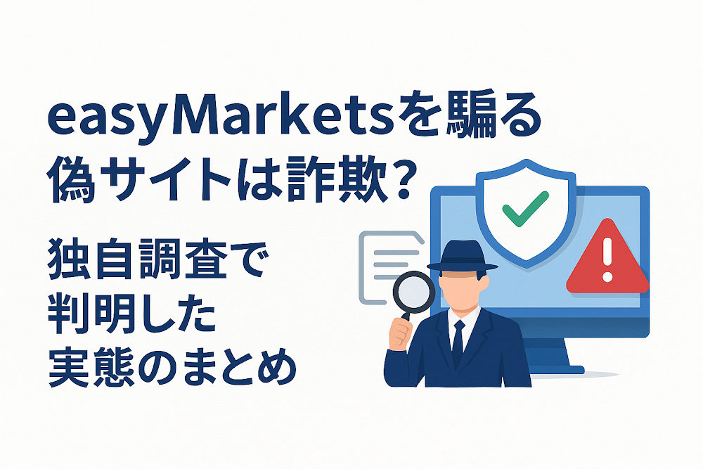 easyMarketsを騙る偽サイトは詐欺?独自調査で判明した実態のまとめ