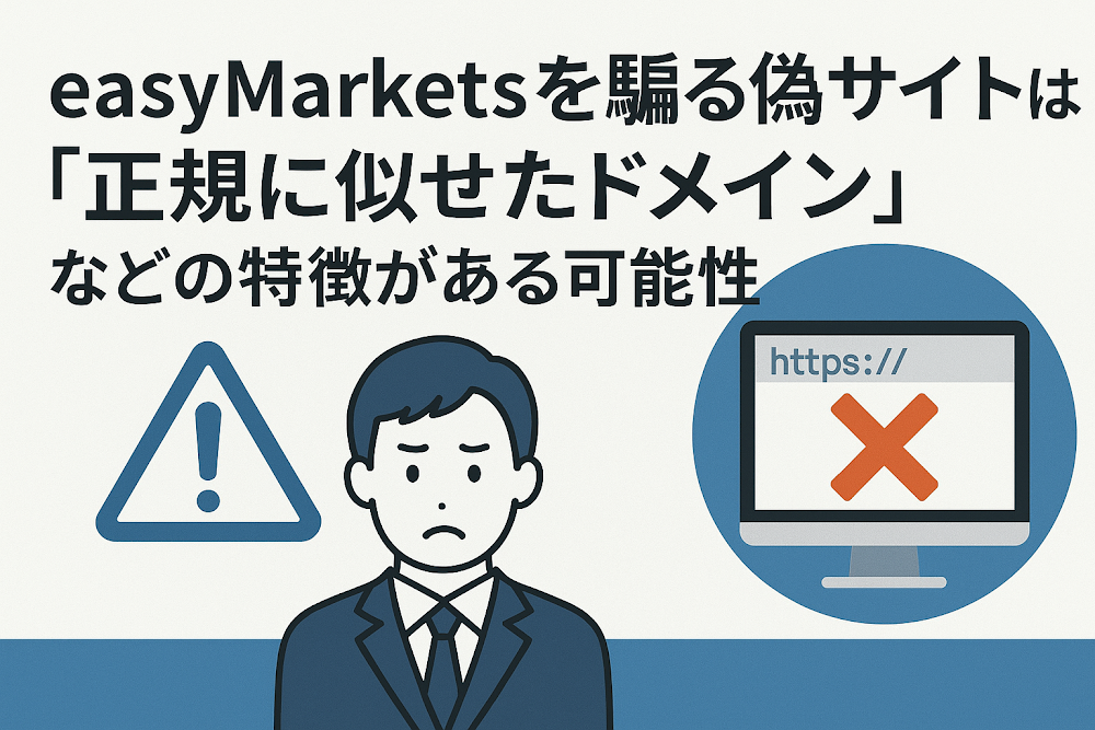 easyMarketsを騙る偽サイトは「正規に似せたドメイン」などの特徴がある可能性