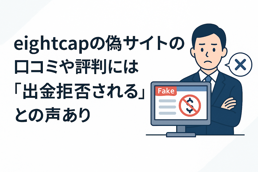 eightcapの偽サイトの口コミや評判には「出金拒否される」との声あり