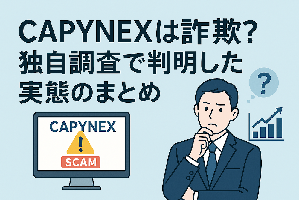 CAPYNEXは詐欺?独自調査で判明した実態のまとめ