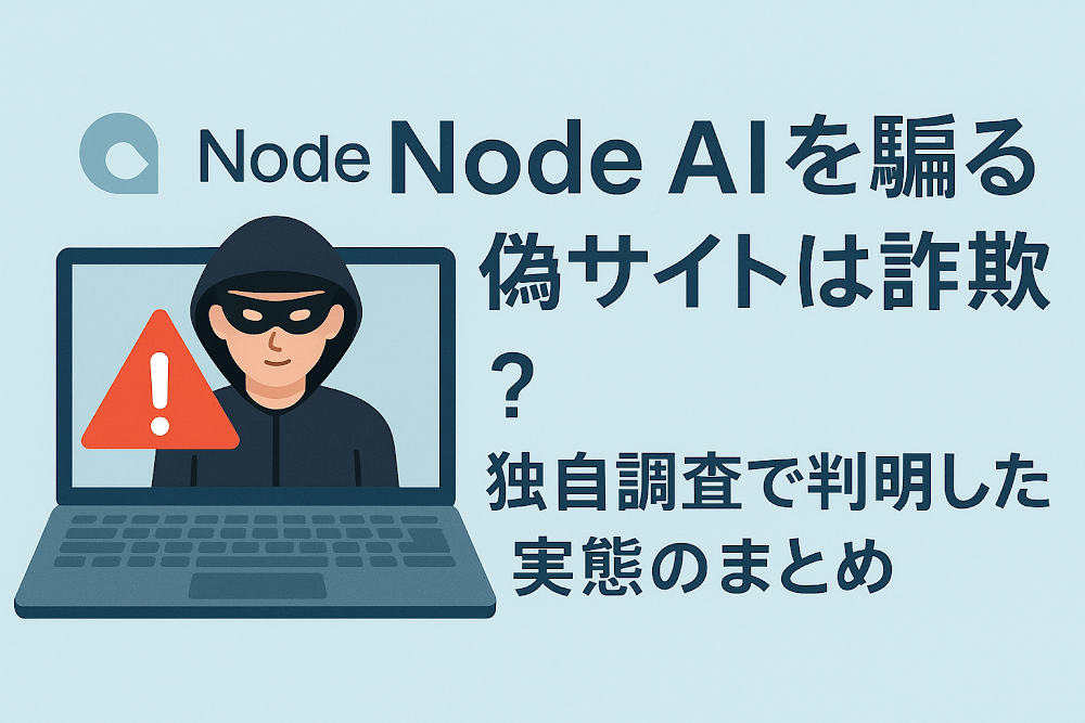 Node AIを騙る偽サイトは詐欺?独自調査で判明した実態のまとめ