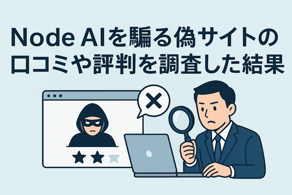 Node AIを騙る偽サイトの口コミや評判を調査した結果