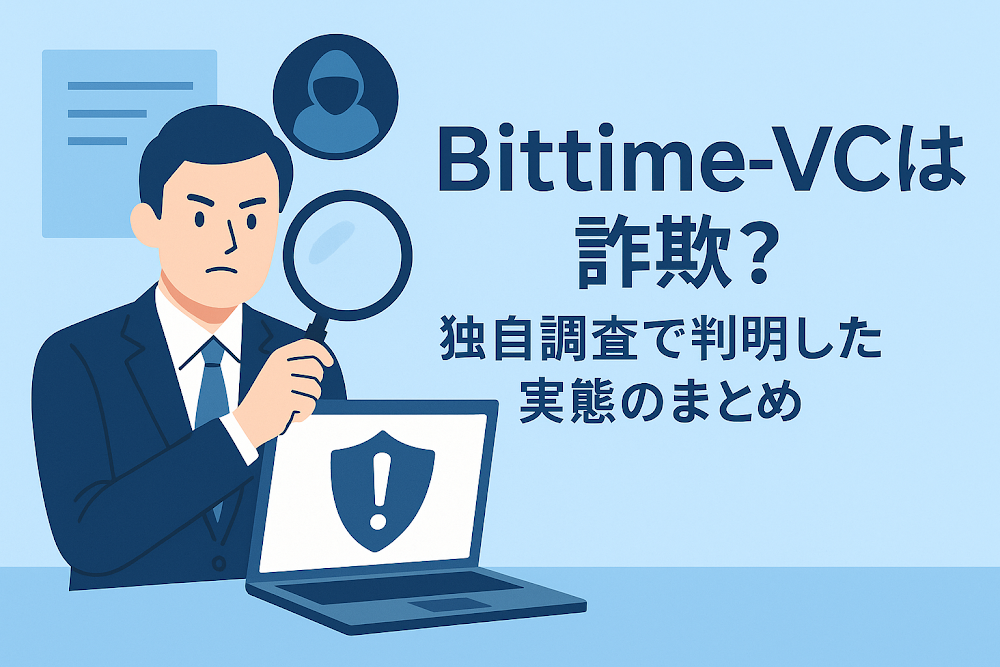 Bittime-VCは詐欺？独自調査で判明した実態のまとめ