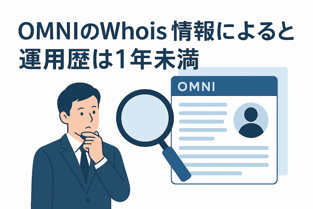 OMNIのWhois情報によると運用歴は1年未満