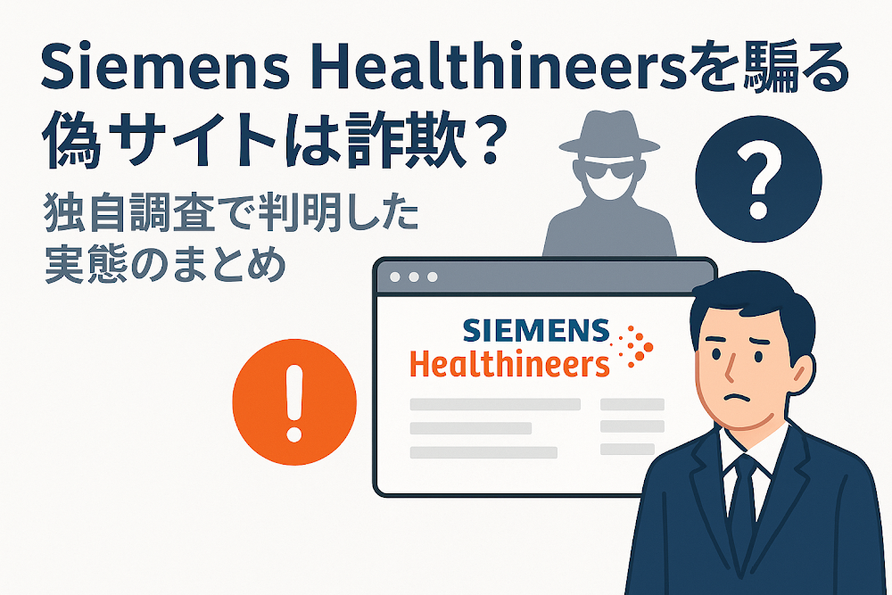 SIEMENS Healthineersを騙る偽サイトは詐欺？独自調査で判明した実態のまとめ