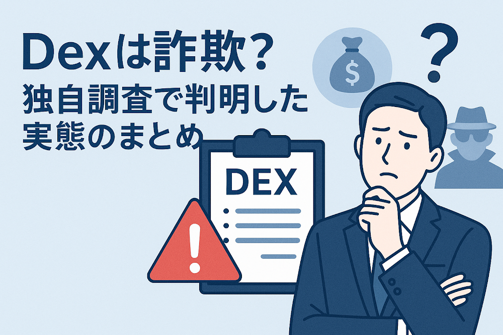 Dexは詐欺?独自調査で判明した実態のまとめ